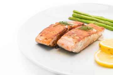 grilled salmon steak