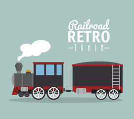 railroad train isolated icon design, vector illustration  graphic 