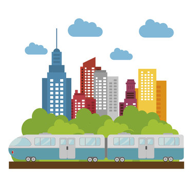 railroad train isolated icon design, vector illustration  graphic 