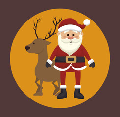 happy merry christmas isolated icon design, vector illustration  graphic 
