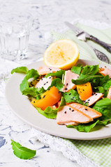 Salad with salmon