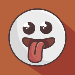 crazy face  emoticon isolated icon design, vector illustration  graphic 