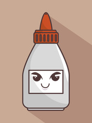 glue bottle funny character isolated icon design, vector illustration  graphic 