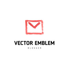 E-mail icon watercolor design.