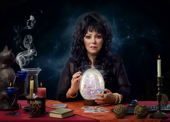 Portrait of stunning crystal gazer © verbaska
