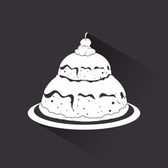 delicious cake  isolated icon design, vector illustration  graphic 