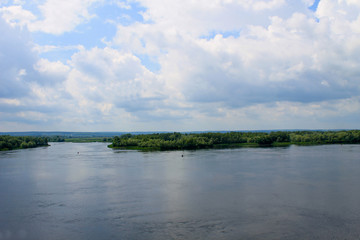 Fototapeta na wymiar View on the river Dnieper