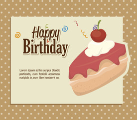 happy birthday cake isolated icon design, vector illustration  graphic 