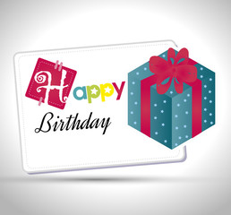 Fototapeta na wymiar happy birthday gift isolated icon design, vector illustration graphic 