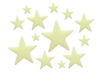 Blank stars on white background