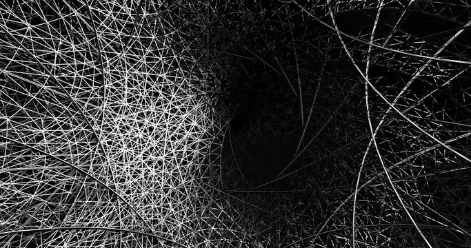Iron transformer. Polygonal geometric surface. computer generated seamless loop abstract motion background. 4k