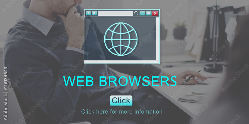 Aufkleber web browsers global page site interface concept