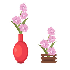 flowers in vase vector