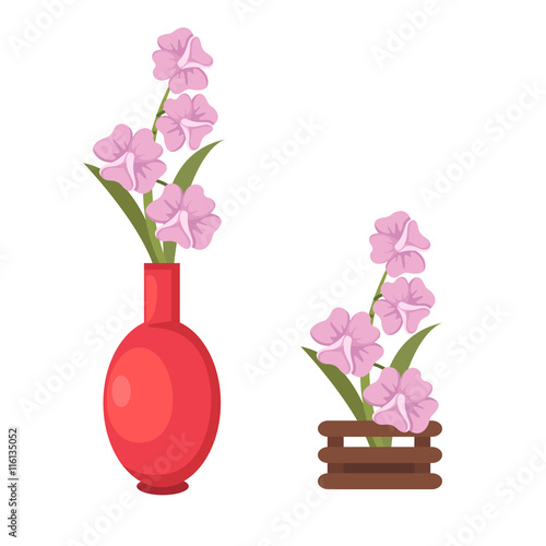 "flowers in vase vector" Stock image and royalty-free vector files on