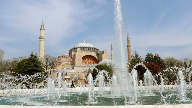 Hagia (Aya) Sophia - a historical monument in Istanbul.
