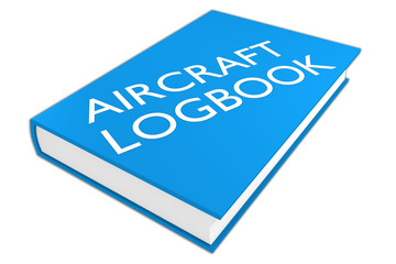 Aircraft Logbook - aviation concept