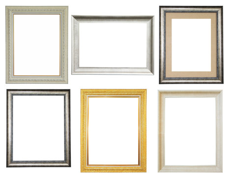 Picture frames isolated on white background