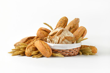 Various types of bread