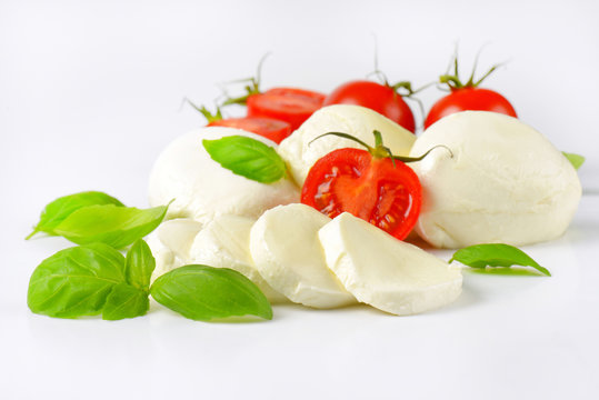 mozzarella, tomatoes and basil