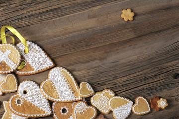 gingerbread heart-shaped