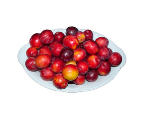 yellow red ripe plum