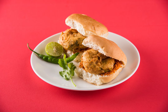 Vada Pav Or Vada Paav Is A Famous Indian Street Food