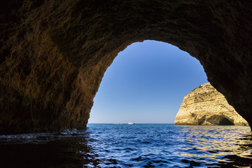 beautiful cave in the Algarve Portugal
