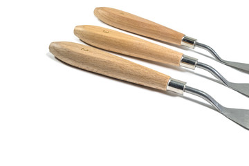 art and craft tools isolated on white background