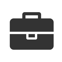 Suitcase icon. travel baggage vector icon. Suitcase flat logo isolated on white background. Vector illustration.