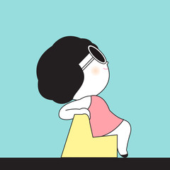 Weekend Mood Character illustration