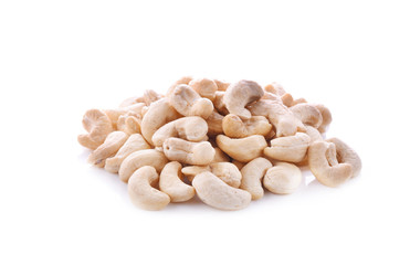 Cashews White background