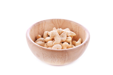 Cashews White background