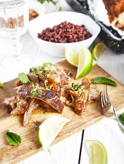 Cuban style slow roasted pork shoulder