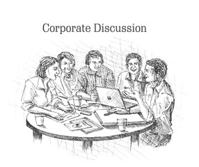 Businessmen doing Corporate meeting discussion