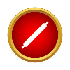 Rolling pin icon in simple style on a white background