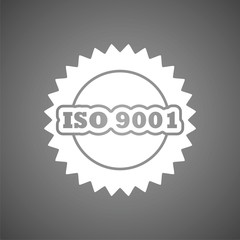 ISO 9001 certified sign icon
