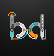 Colorful funny cartoon letter icon