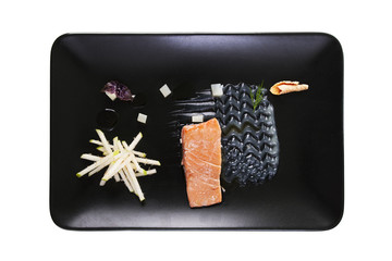 Molecular modern cuisine red fish