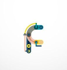Colorful funny cartoon letter icon