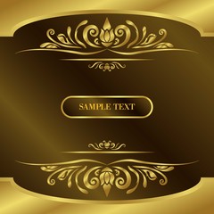 Vintage gold Background with text