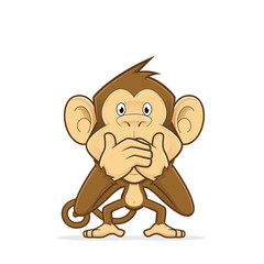 Monkey closing his mouth