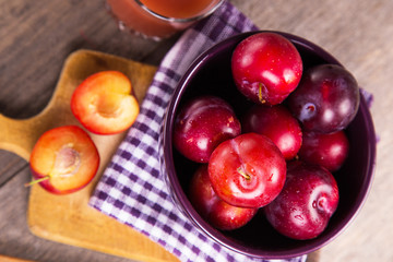 ripe wet plums
