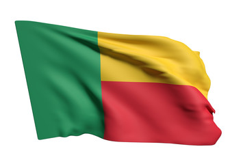 Republic of Benin flag waving