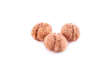Walnut white background