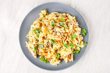 Pulav pilaf fried rice with meat