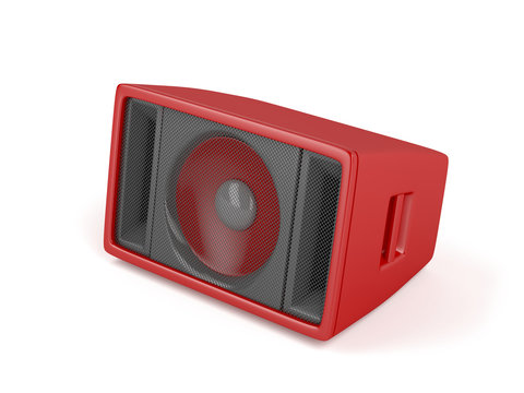 Red stage speaker