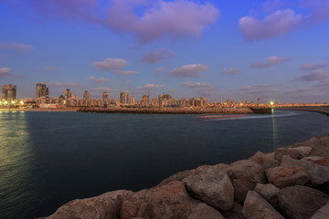 Yacht Club.Ashdod Israel. Evening view