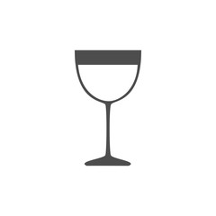 Icono de una copa de vino sobre fondo blanco