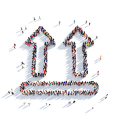 post parcels people 3D rendering