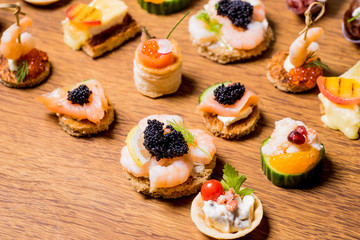 Exquisite selection of luxury appetizer